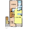 カーサKRM 2LDKの間取り