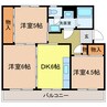 ヴィラナリー千代田　3号棟 3DKの間取り