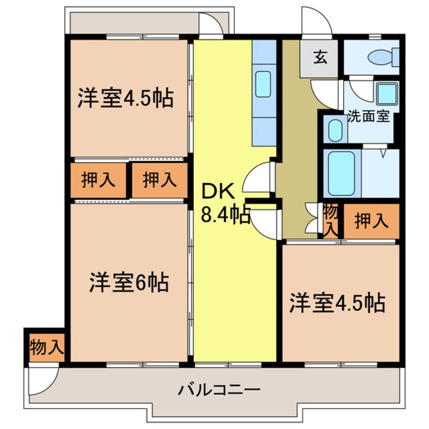 間取図 ヴィラナリー千代田　2号棟