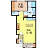 N.pua 1LDKの間取り