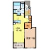 カシータ 1LDKの間取り