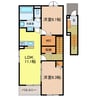 カシータ 2LDKの間取り