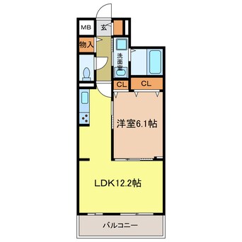 間取図 メゾンルミネ若松