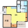エヌエムキャトフヴァントゥレーズノース 1DKの間取り