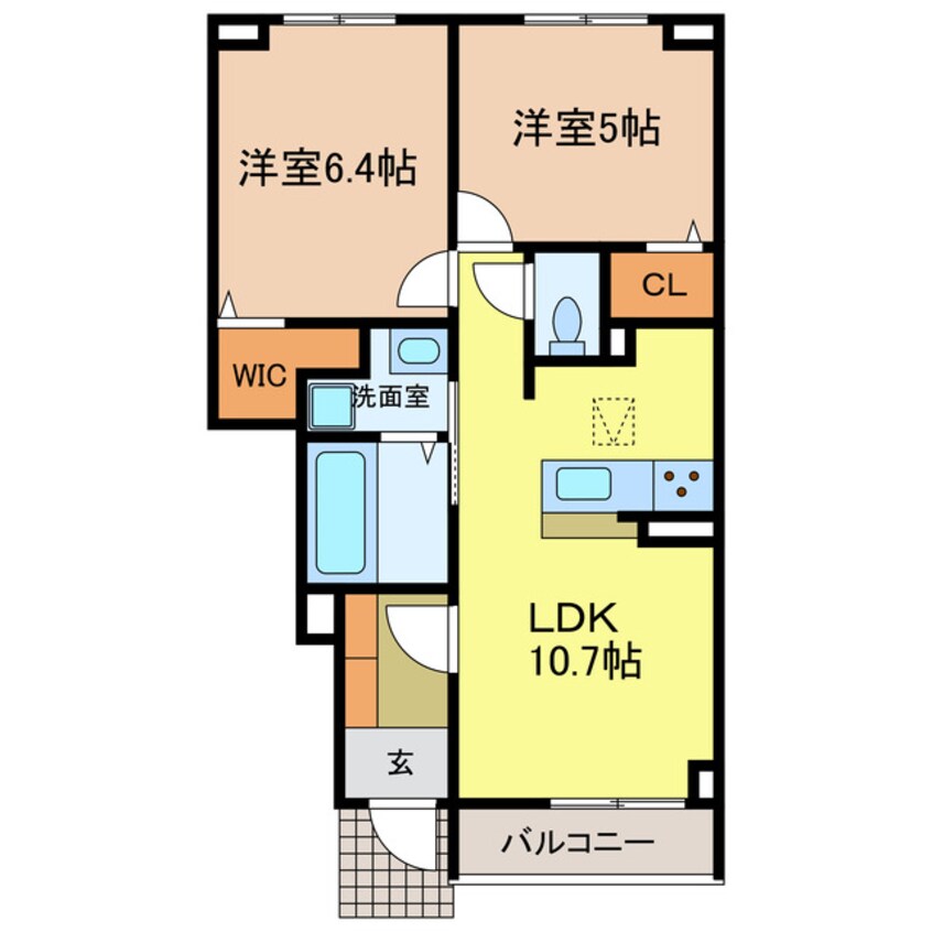 間取図 メロウ　スイート