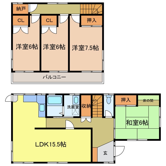 間取り図 北青葉台貸家