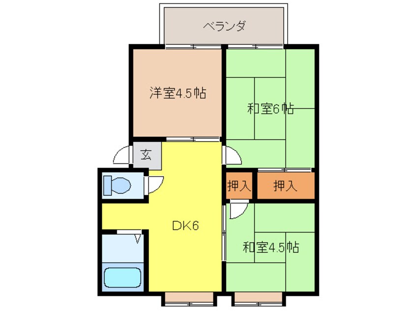 間取図 スカイハイツⅠ