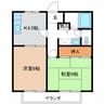 スカイハイツⅡ 2Kの間取り