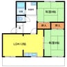 紙屋ハウス1番館 2LDKの間取り