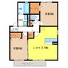 グランボナール 2LDKの間取り