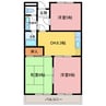 ベルトピア忠岡北Ｂ棟 3DKの間取り