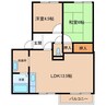 ハイツ菅原 2LDKの間取り
