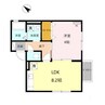 ＬＯＨＡＳ本町 1LDKの間取り
