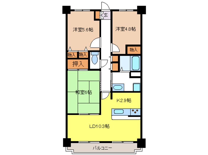 間取図 ルピナス泉大津