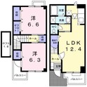 ヴィラ　フルールⅡの間取図