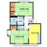 デムールノアン 2DKの間取り