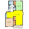 ブランミュール 2LDKの間取り