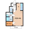 アンフィニ 1Rの間取り