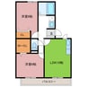 ロイヤルスクエアあむⅡ 2LDKの間取り