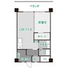 忠岡グリーンハイツ 1LDKの間取り