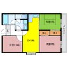 ヒュース泉大津 3DKの間取り