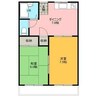 メゾン楠 2DKの間取り