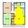 コーポ北野 2LDKの間取り