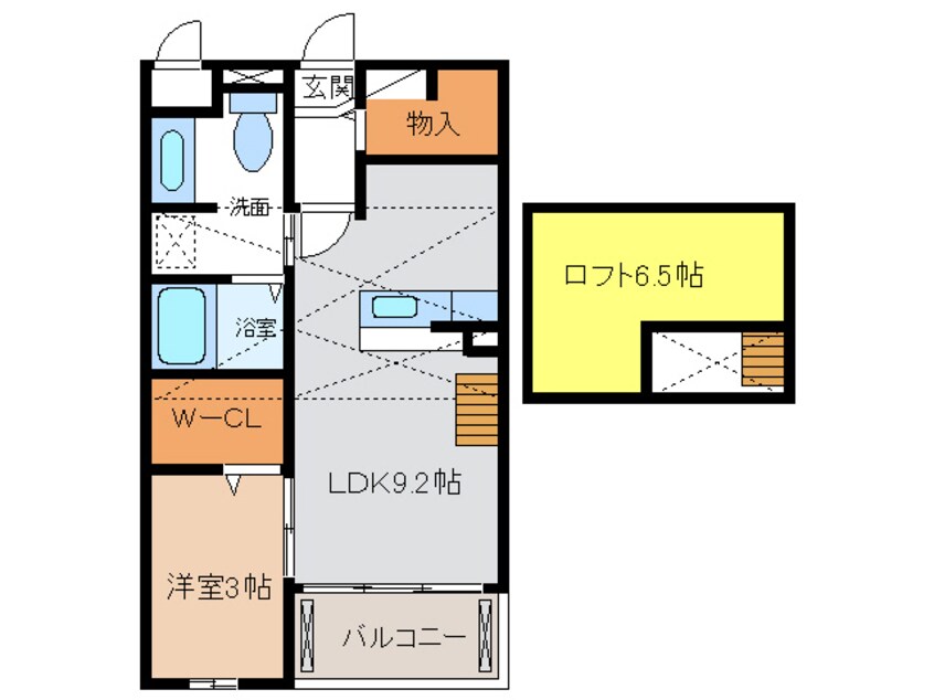 間取図 ラフレシール・メゾン宮崎Ⅰ