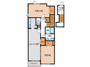 間取図 ラフレシール・メゾン宮崎Ⅱ