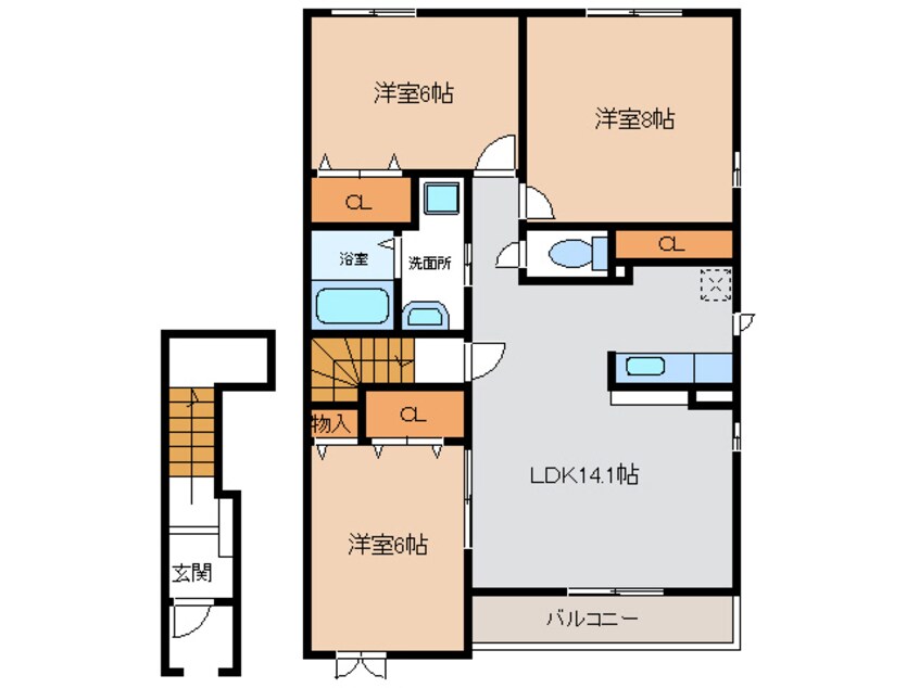 間取図 カーサ　プラシードⅡ