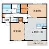 クロッシュ・デュ・ボヌールⅡ 2LDKの間取り