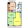 ISE伊勢住宅羽衣7401（旧オーキッドコート羽衣） 3LDKの間取り