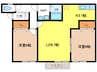 アプリコットハウス 2LDKの間取り