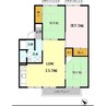 セジュール寺田 3LDKの間取り