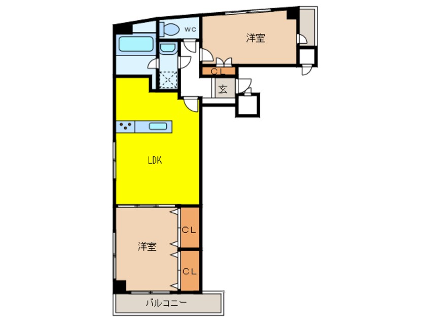 間取図 プレステージフジ忠岡壱番館