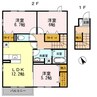松籟軒Ａ棟 3LDKの間取り