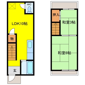 間取図 池浦町1丁目貸家