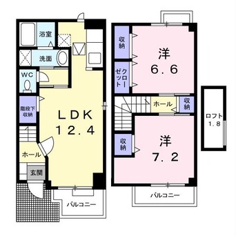 間取図 ヴィラ　フルールⅠ