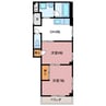 豊中第3共立マンション 2DKの間取り