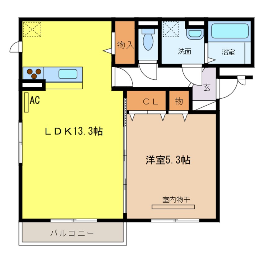 間取図 ウエスト　ヒルズ