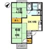 ワカバハイツ 2DKの間取り