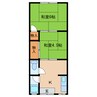 新藤原荘 2Kの間取り