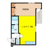 グレンツェント泉大津 1LDKの間取り