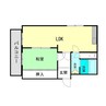 小松里マンション 1LDKの間取り