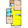 ヴィラアステール　A棟 2LDKの間取り