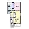 ショコラ　ベル 1LDKの間取り