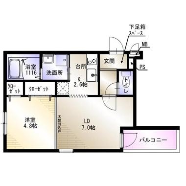 間取り図 ローズステージ泉大津駅前Ⅲ番館