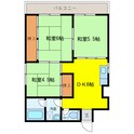 古城川ハイツの間取図