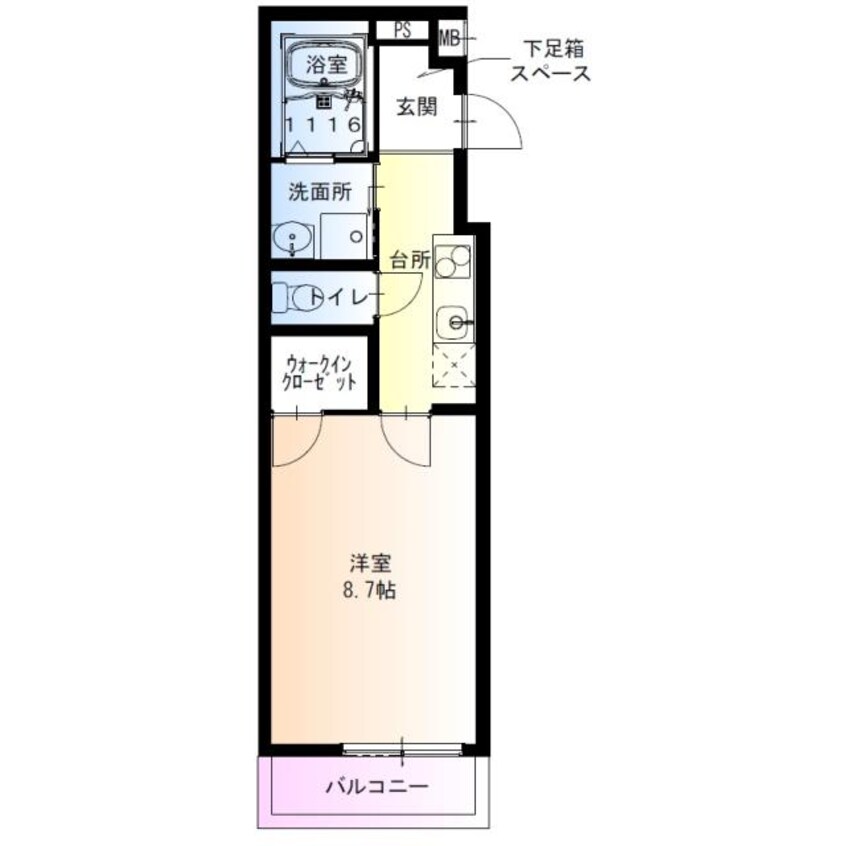 間取図 フジパレス東羽衣Ⅱ番館