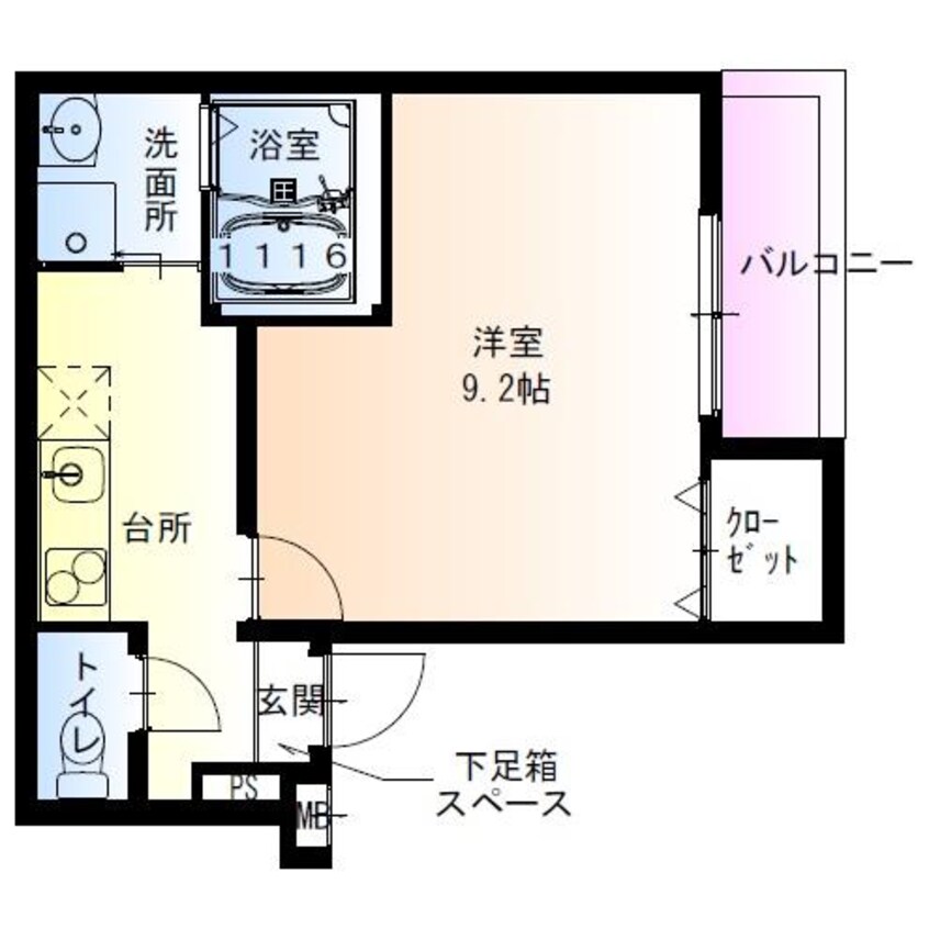 間取図 フジパレス東羽衣Ⅲ番館